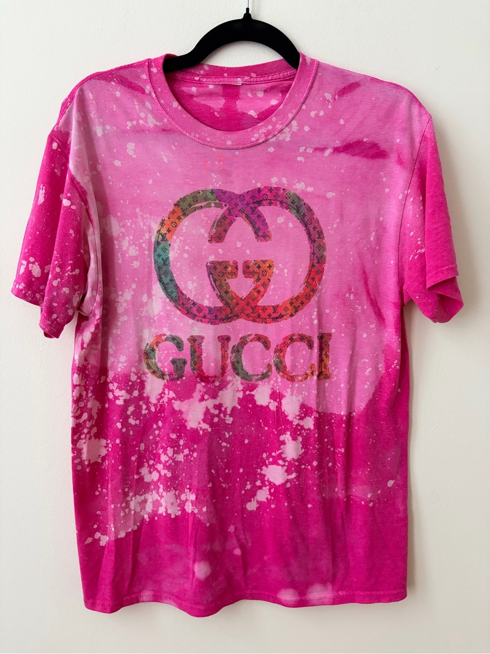 Pink Logo Tie-Dye Short-Sleeve Tee adult small/kids L